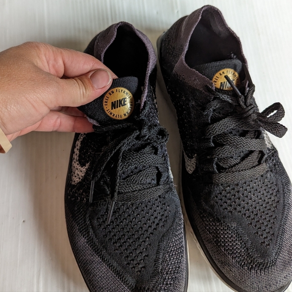 NIKE Free RN Flyknit 2018 Black Running Shoes Sneakers - Picture 6 of 12